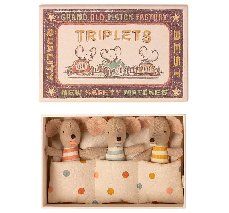 Maileg | Triplets Baby Mice In Box-Scandikid