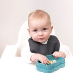 We Might Be Tiny | Catchie Bibs Blue Dusk + Charcoal (2 Pack)-Scandikid