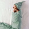 Snuggle Hunny Kids | Sage Baby Jersey Wrap & Beanie Set-Scandikid