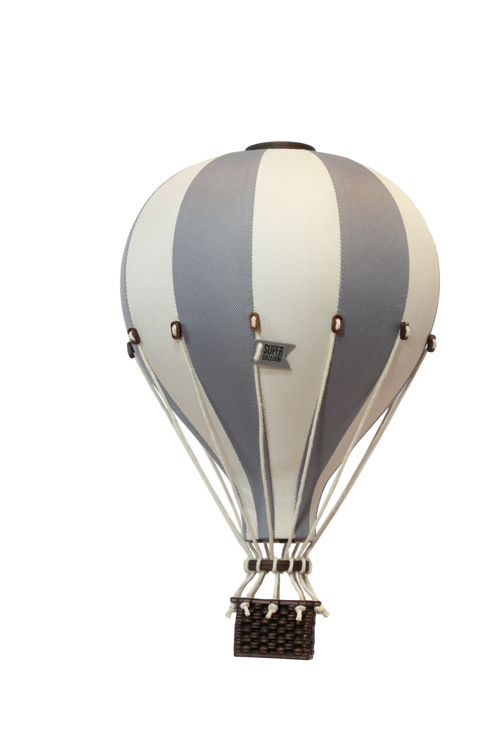 Super Balloon | Dark Grey & Cream - Small | Decorative Hot Air Balloon-Scandikid