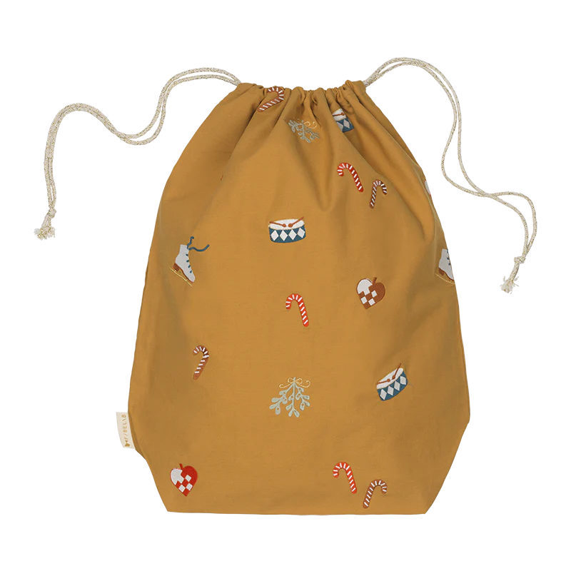 Fabelab | Christmas Sack - Nostalgia Embroidery - Ochre-Scandikid