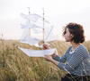 Haptic Lab | Sailing Ship Kite - White-Scandikid