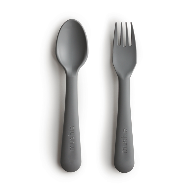 Mushie | Fork and Spoon Set Smoke-Scandikid