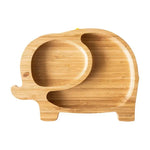 Eco Rascals | Bamboo Suction Elephant Plate - Green-Scandikid